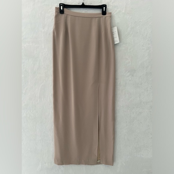 Adrianna Papell Dresses & Skirts - Adriana Papell Occasions Full Length Evening Maxi Pencil Split Skirt Tan Size 10